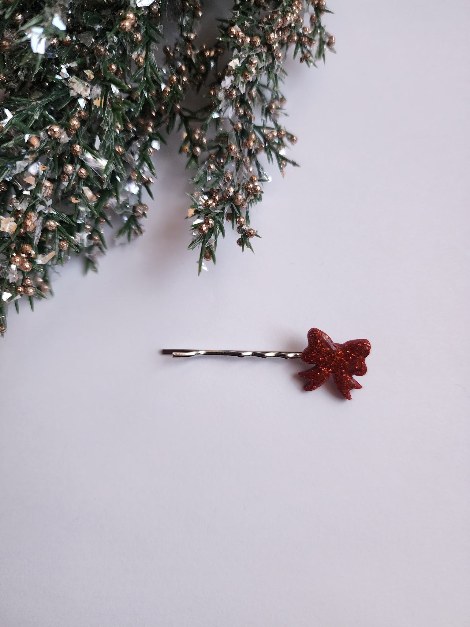 Glitter Bow Hair Pin