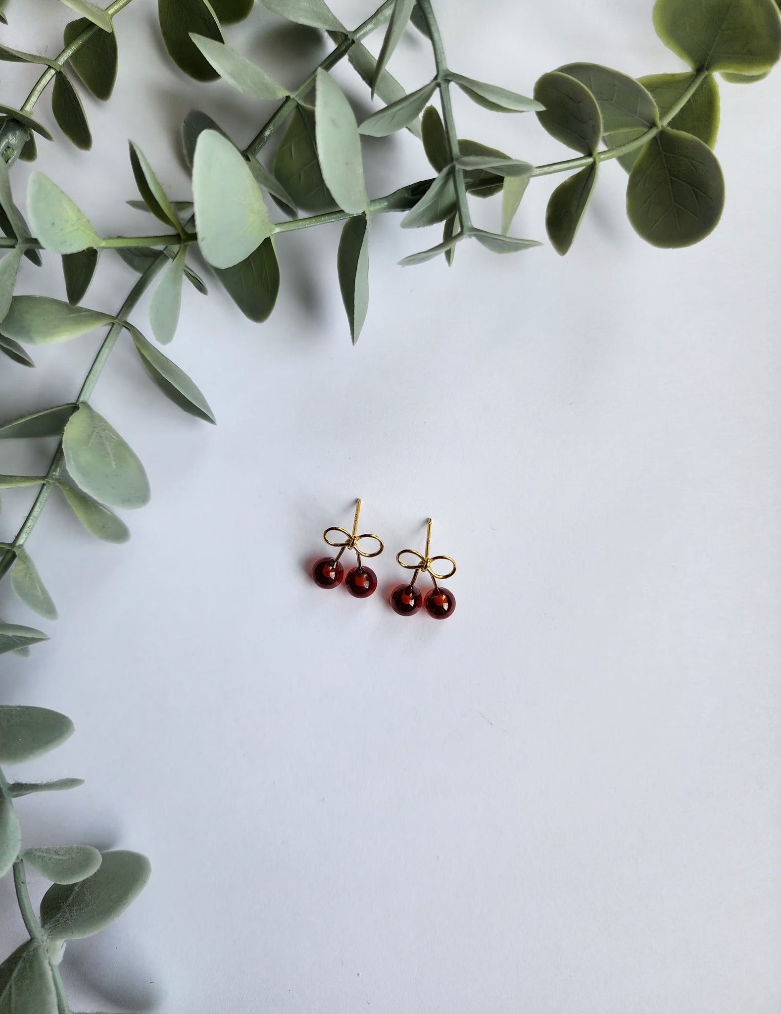 Golden Cherry Bow