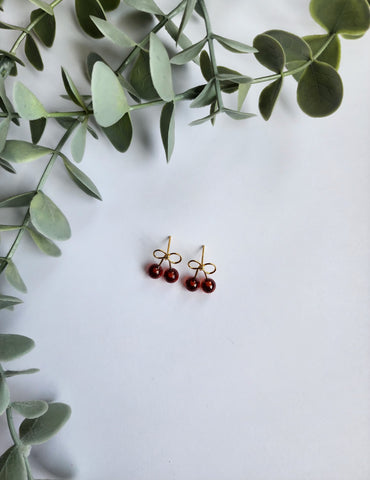 Golden Cherry Bow