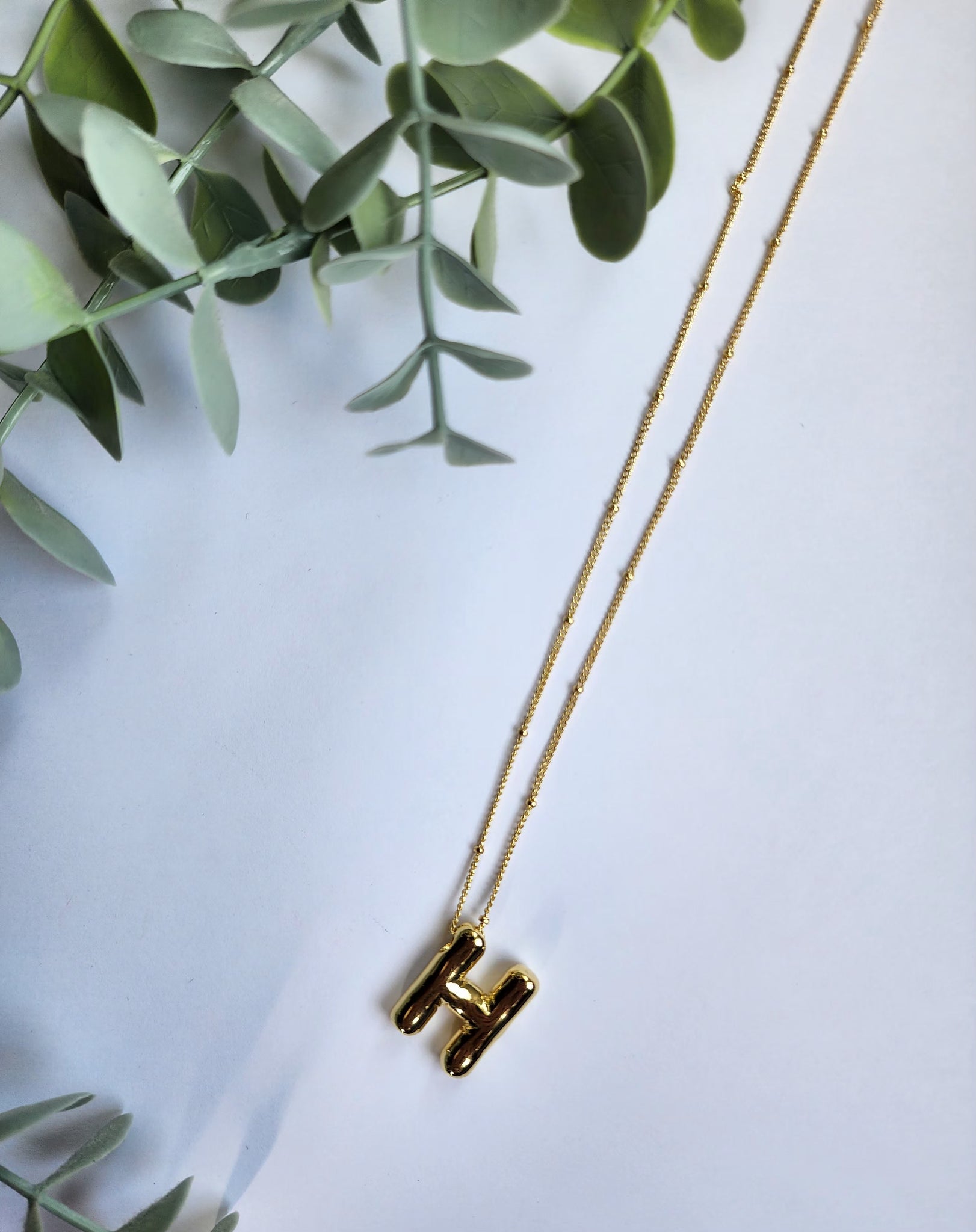 Initial Necklace - H