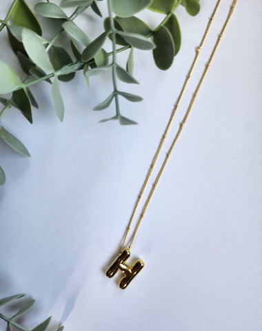 Initial Necklace - H